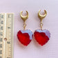 Large Red Glass Hearts