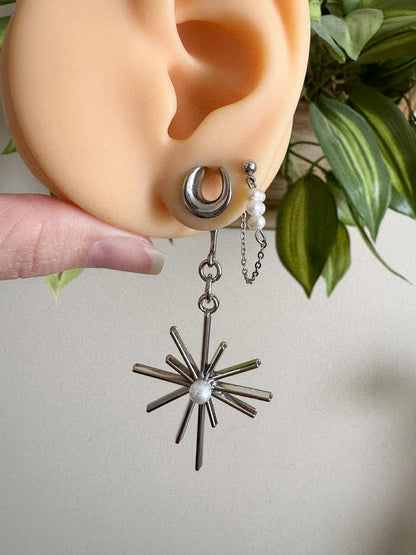 Gold Or Silver Pearl Chain Dangles