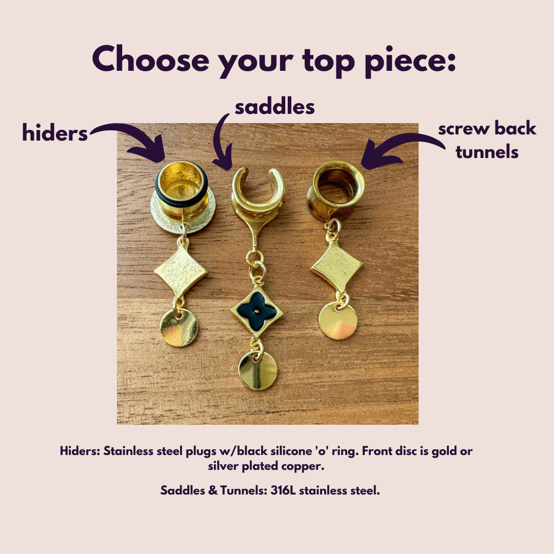 Shiny Gold Plated "Dark Clover"