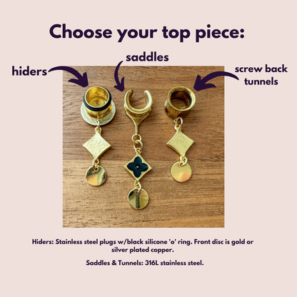 Shiny Gold Plated "Dark Clover"