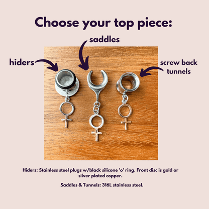 Rhodium Plated Female Symbol