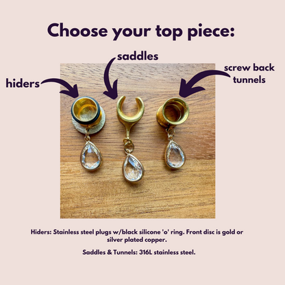 Mini Gold Glass Drops