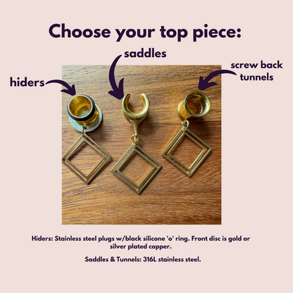 Small Gold Square Dangles