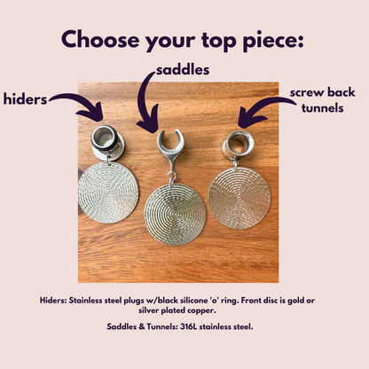 Rhodium Plated Textured Discs