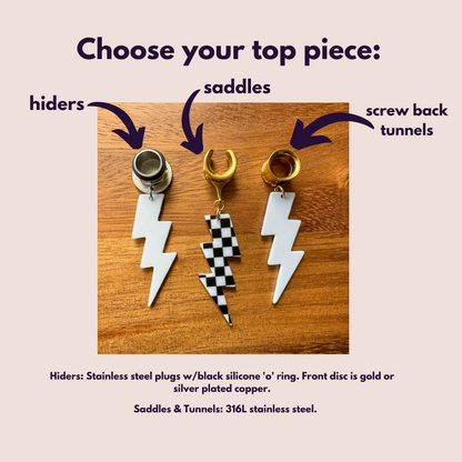 Checkered Lightning Bolts