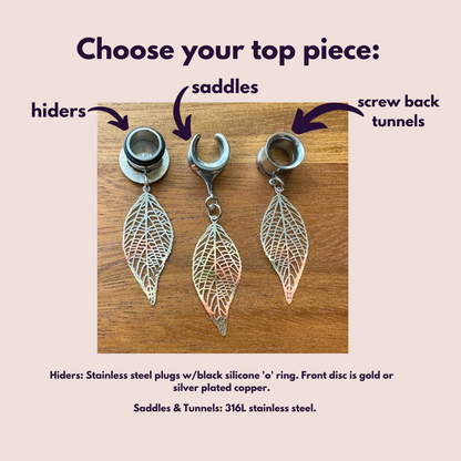 Silver Tone Leaves