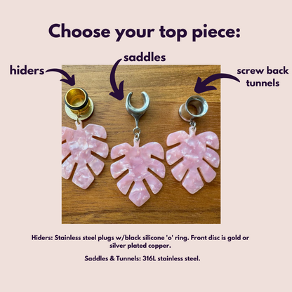 Light Pink Monstera Leaves