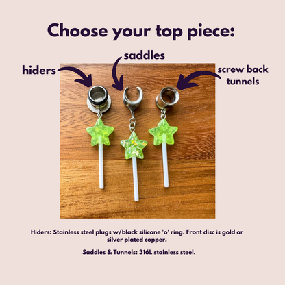 Lime Green Glitter Stars