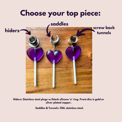 Purple Heart Lollipops