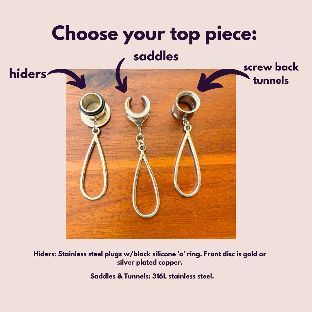 Silver Tear Drop Hoops