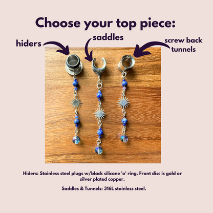 Lapis Lazuli Beaded Suns