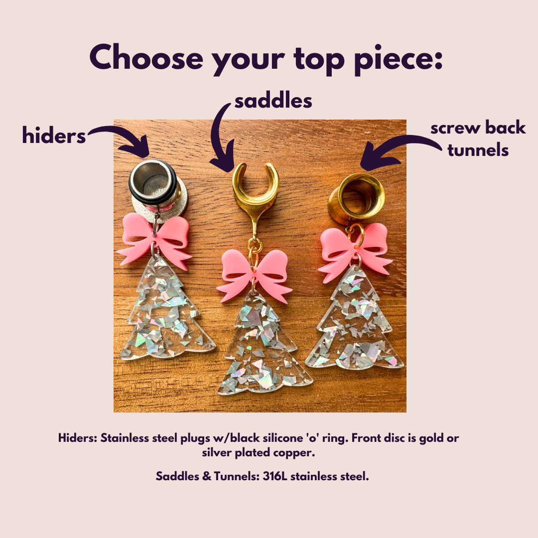 Pink & Silver Confetti Trees