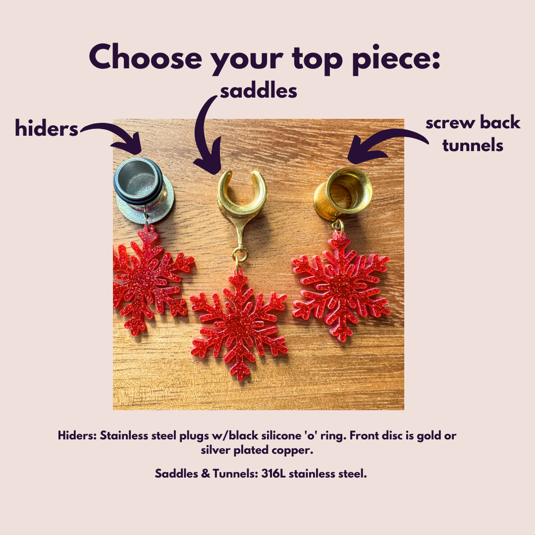 Red Glitter Snowflakes