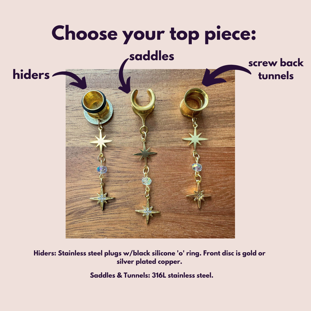 Delicate Golden Star Dangles