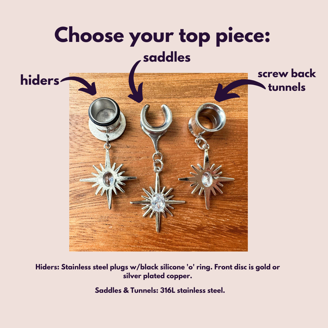 Rhodium Plated North Stars