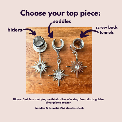 Rhodium Plated North Stars