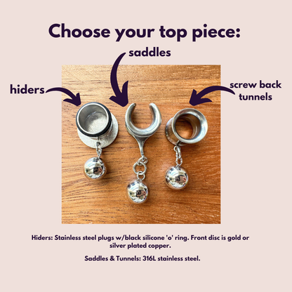 18k White Gold Ball Dangles