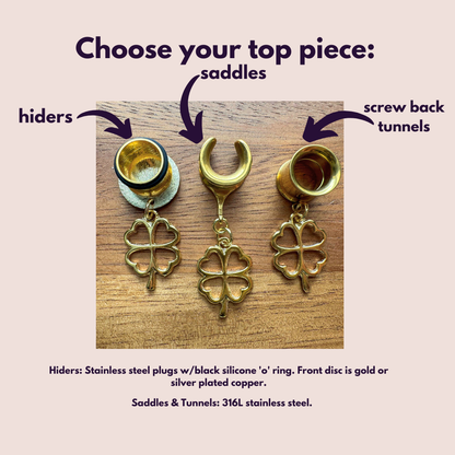 24k Gold Plated Shamrock Clovers