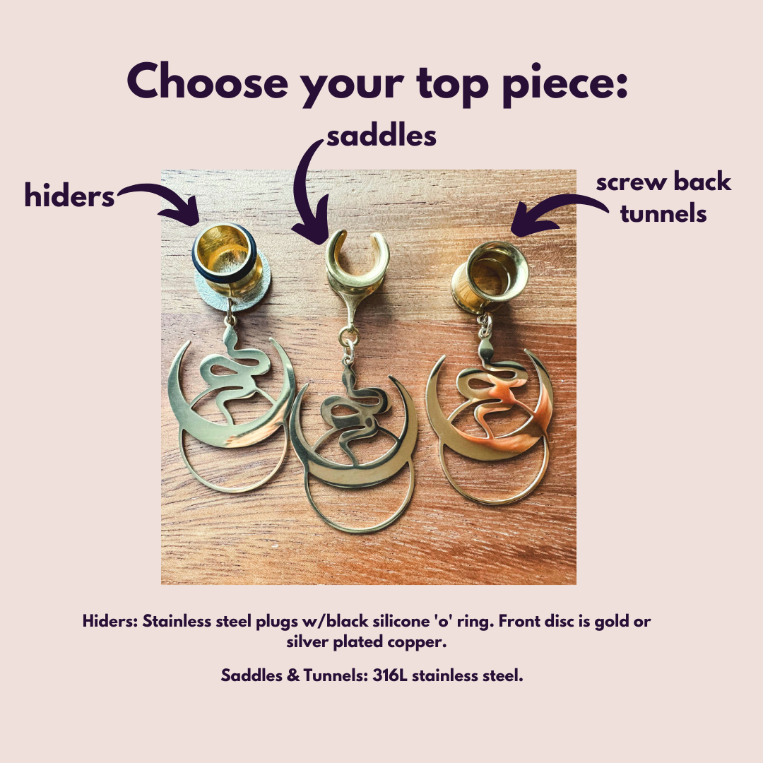 Gold Plated Snake and Moons