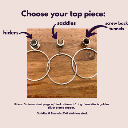 Large Silver Brushed Hoops