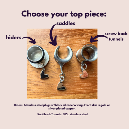 Rhodium Plated Mini Hearts