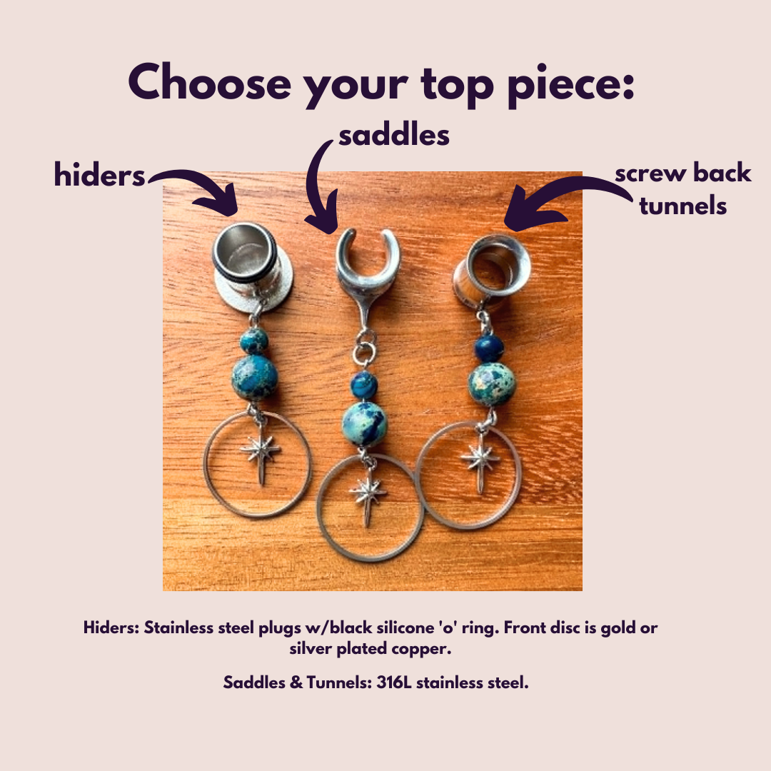 Silver Starlit Jasper Hoops