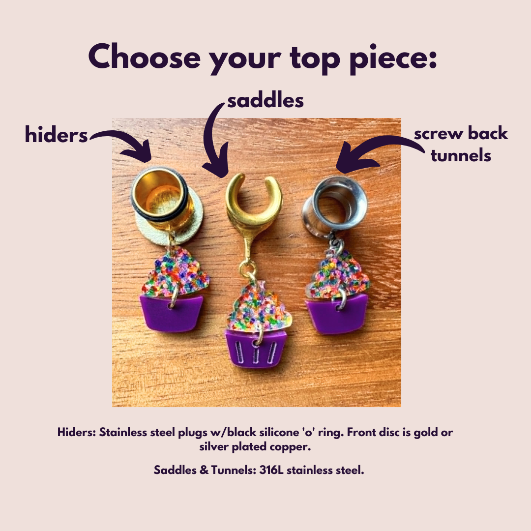 Acrylic Glittery Cupcakes