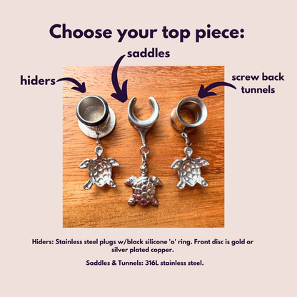 Steel Sea Turtle Dangles