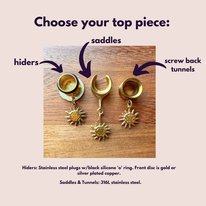 Small Gold Sun Dangles