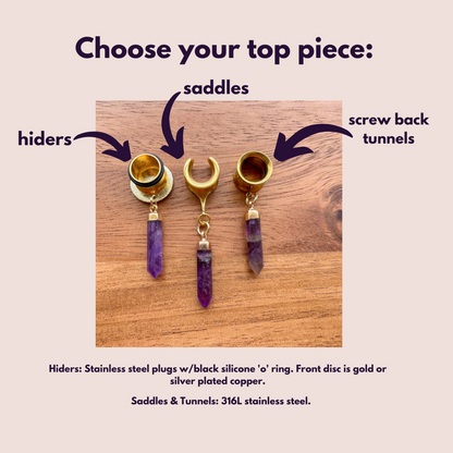 Gold Amethyst Spikes