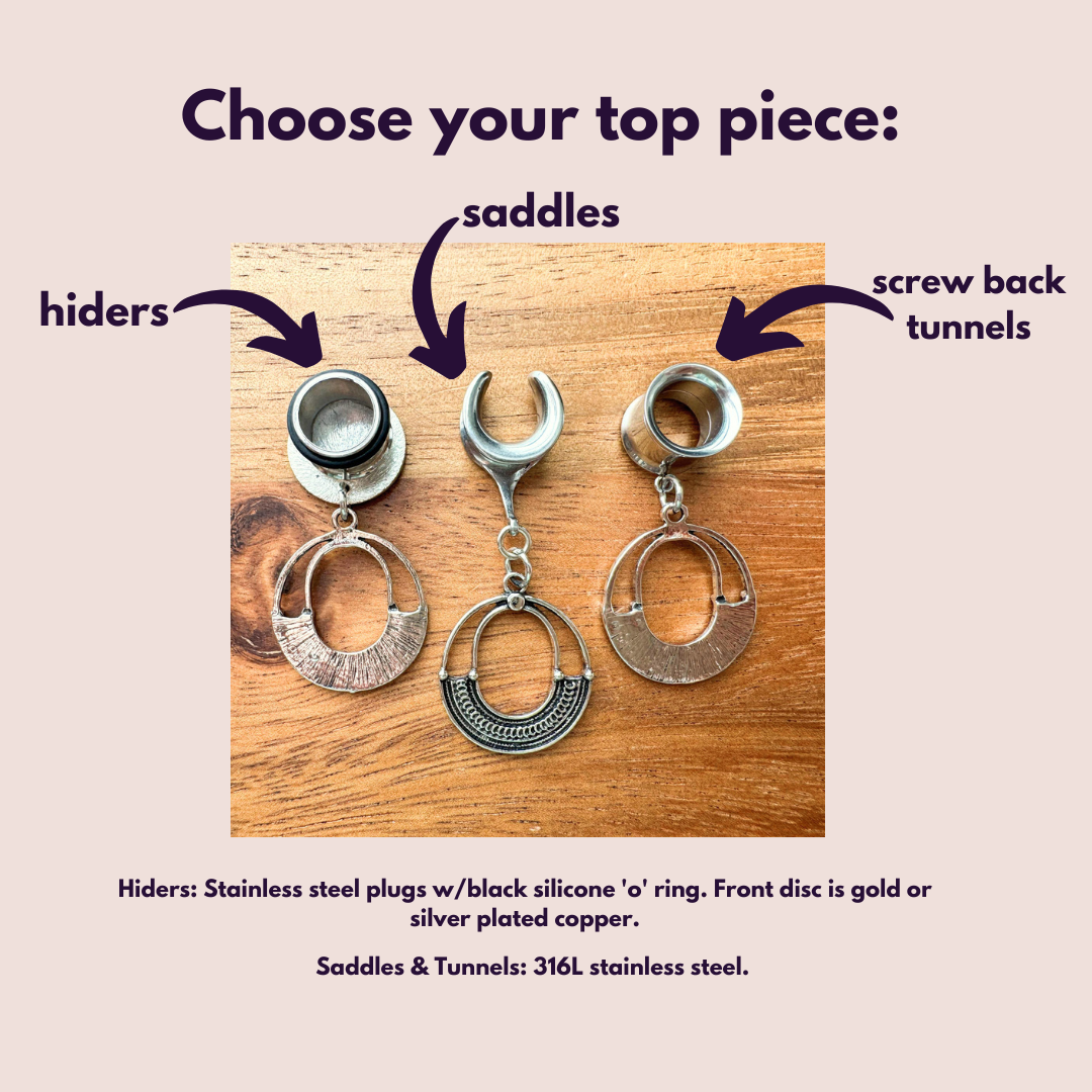 Small Antique Silver Hoops