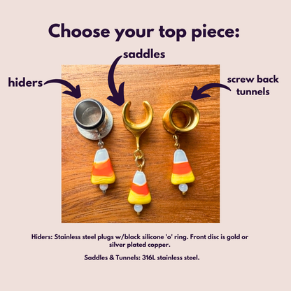 Glass Candy Corn Dangles