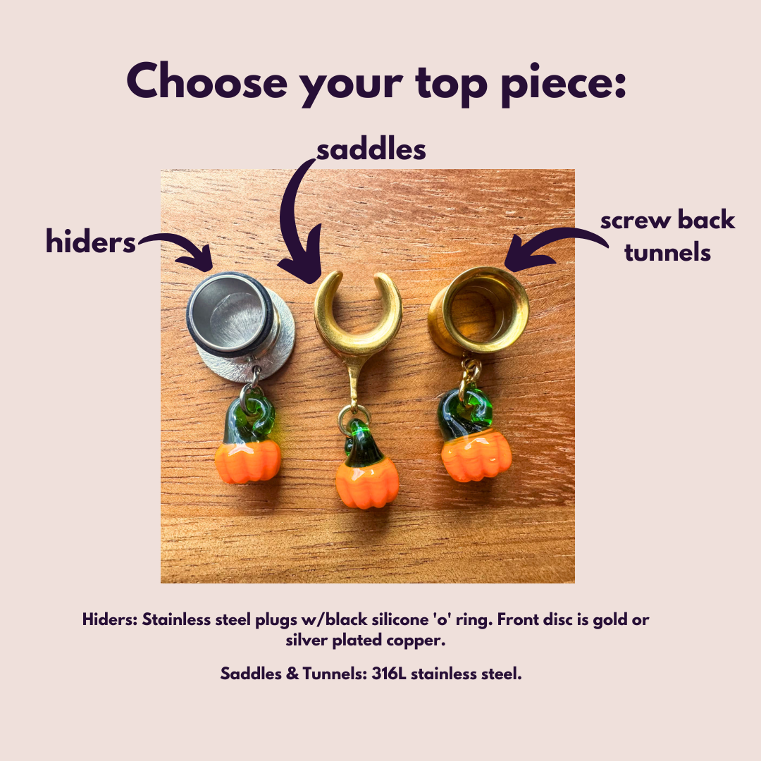Mini Glass Pumpkin Dangles