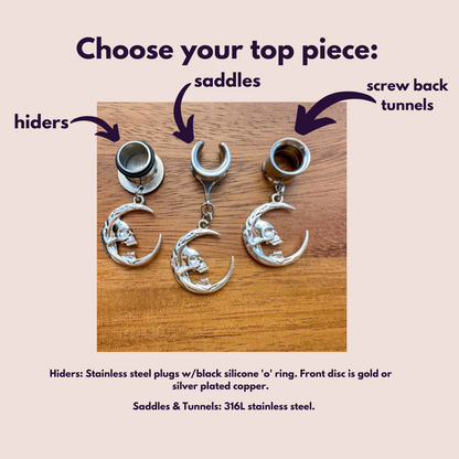 'Deathly Night' Moon Dangles