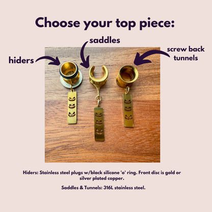 Gold Trio Jack O' Lantern Dangles