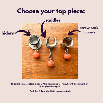 Silver and Orange Jack O Lantern