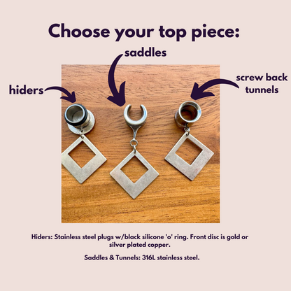 Antique Silver Hollow Square