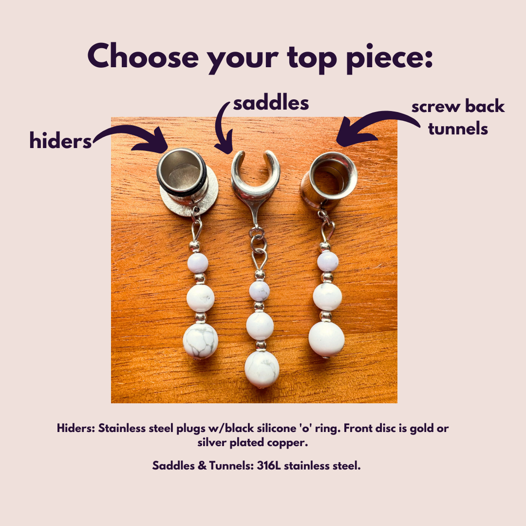 Silver "Moonlit Marble" Dangles