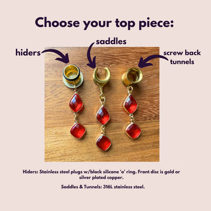 Red & Gold Jeweled Dangles