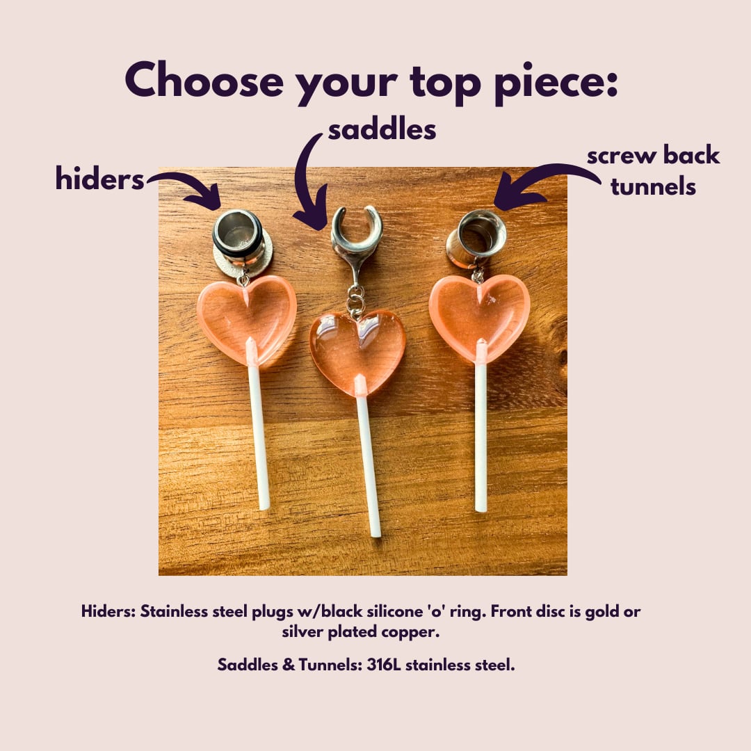 Pink Heart Lollipops