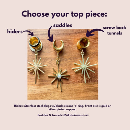 Gold Stars With Faux Pearl