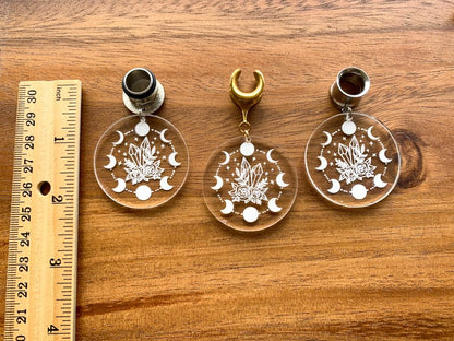  Acrylic Crystal Moon Phase Earrings