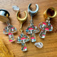 Acrylic Cottagecore Mushrooms Plug Earrings