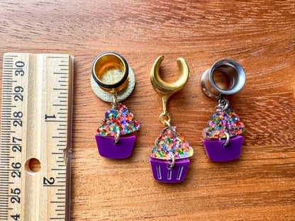 Acrylic Glittery Cupcakes