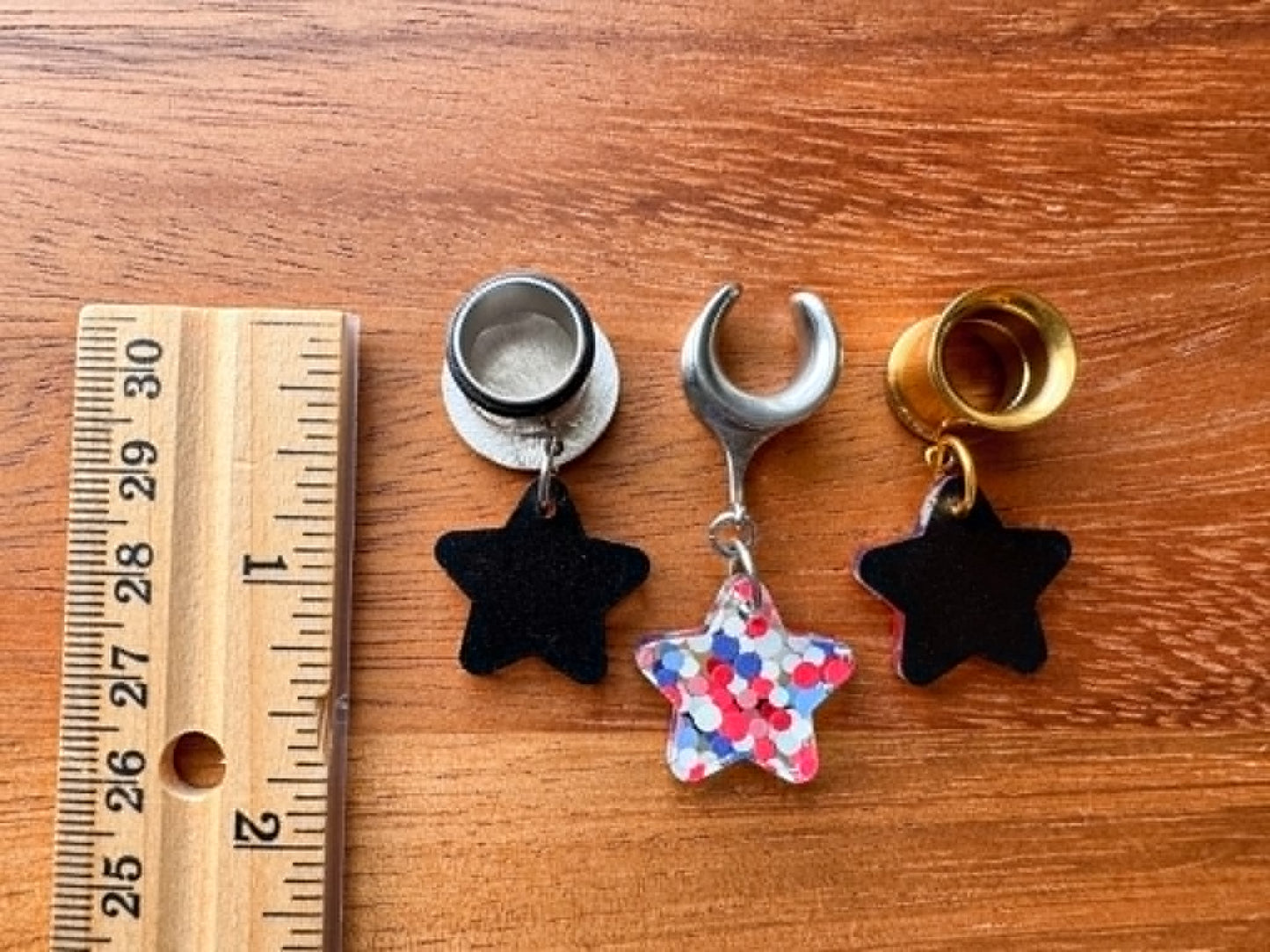 Acrylic Red White & Blue Stars
