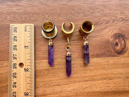 Gold Amethyst Spikes