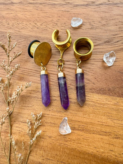 Gold Amethyst Spikes