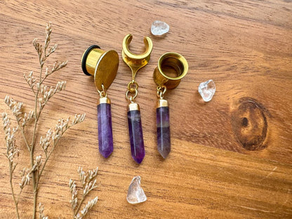 Gold Amethyst Spikes