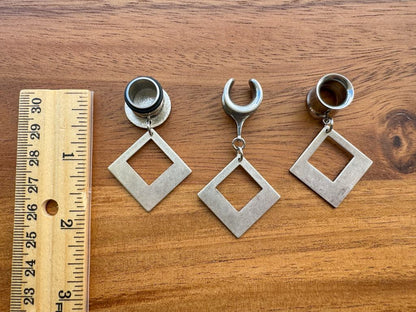 Antique Silver Hollow Square