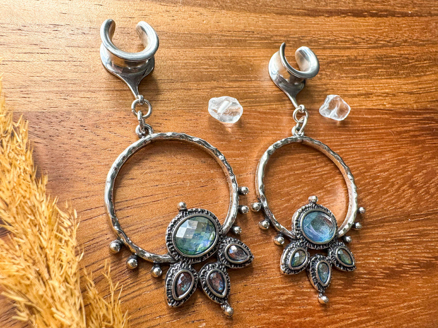 Antique Boho Hoops Plug Earrings